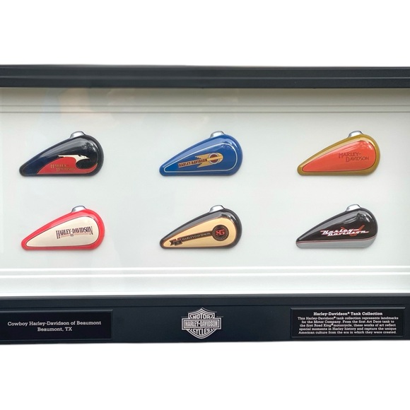 Harley-Davidson Mini Gas Tank Collection Framed Display - Picture 2 of 3